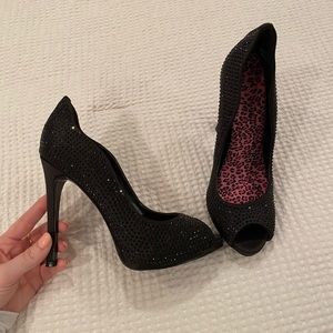 Sparkly black heels